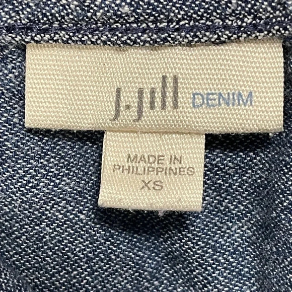 J.Jill Denim Women’s Side Pocket Elastic Waist 100% Cotton  Skirt Size XS - Picture 3 of 5